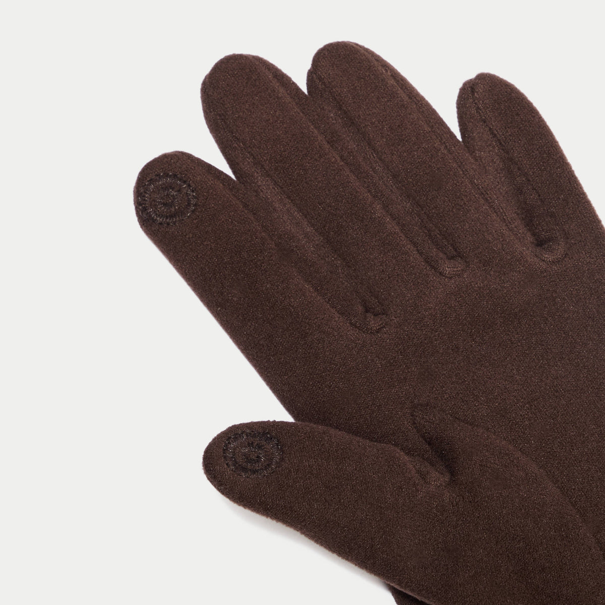 Gloves with Buttons in Dark Brown, view 2