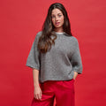 Short Sleeve Sweater in Gray, view 1