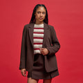 Blazer Style Jacket in Dark Brown, view 1