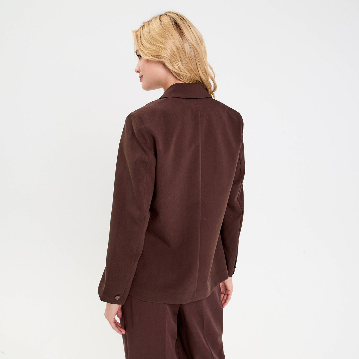 Blazer Style Jacket in Dark Brown, view 2