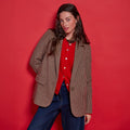 Long Sleeve Tailored Collar Blazer in Black, view 1