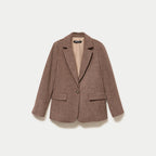 Long Sleeve Tailored Collar Blazer in Black, view 2