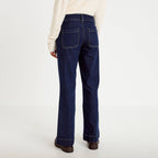 High Rise Bootcut Jeans in Raw Denim, view 2