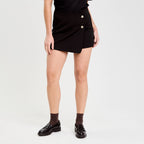 A-Line Mini Skort in Black, view 1