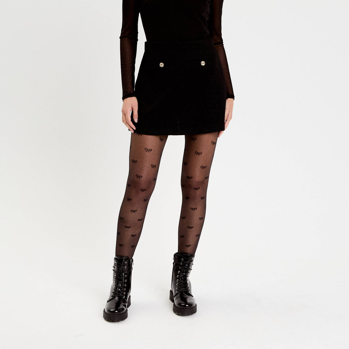 Mini Skort in Black, view 1
