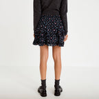 Ruffled Skirt in Black, view 2