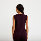 Sleeveless Tweed Vest in Dark Purple, view 2