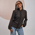 Long Sleeve Blouse in Brown, view 1