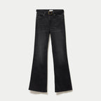 Bootcut Jeans with Detachable Belt in Black Denim, view 2
