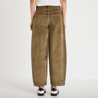 Barrel Corduroy Pants in Khaki Green, view 2