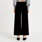 High Rise Bootcut Corduroy Pants in Black, view 2