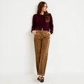 Barrel Pants with Detachable Belt in Taupe, view 1