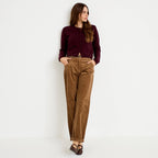 Barrel Pants with Detachable Belt in Taupe, view 1