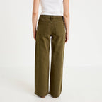Bootcut Corduroy Jeans in Khaki Green, view 2