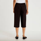 Wide Cut Bermuda Shorts in Black, view 2