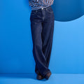 Low Rise Wide Leg Jeans in Raw Denim, view 1