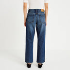 Mid Rise Straight Leg Jeans in Blue, view 2