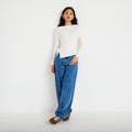 Embroidered Jeans in Blue, view 1
