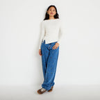 Embroidered Jeans in Blue, view 1
