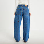 Embroidered Jeans in Blue, view 2
