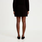A-Line Knitted Skort in Black, view 2