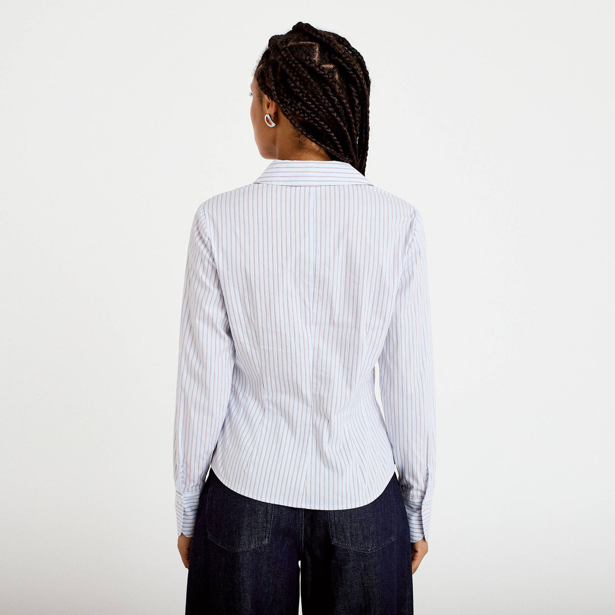 Fitted Long Sleeve Shirt in Blue, view 2