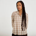Relaxed Long Sleeve Shirt in Brown, view 1