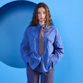 Oversized Long Sleeve Shirt in Blue, view 1