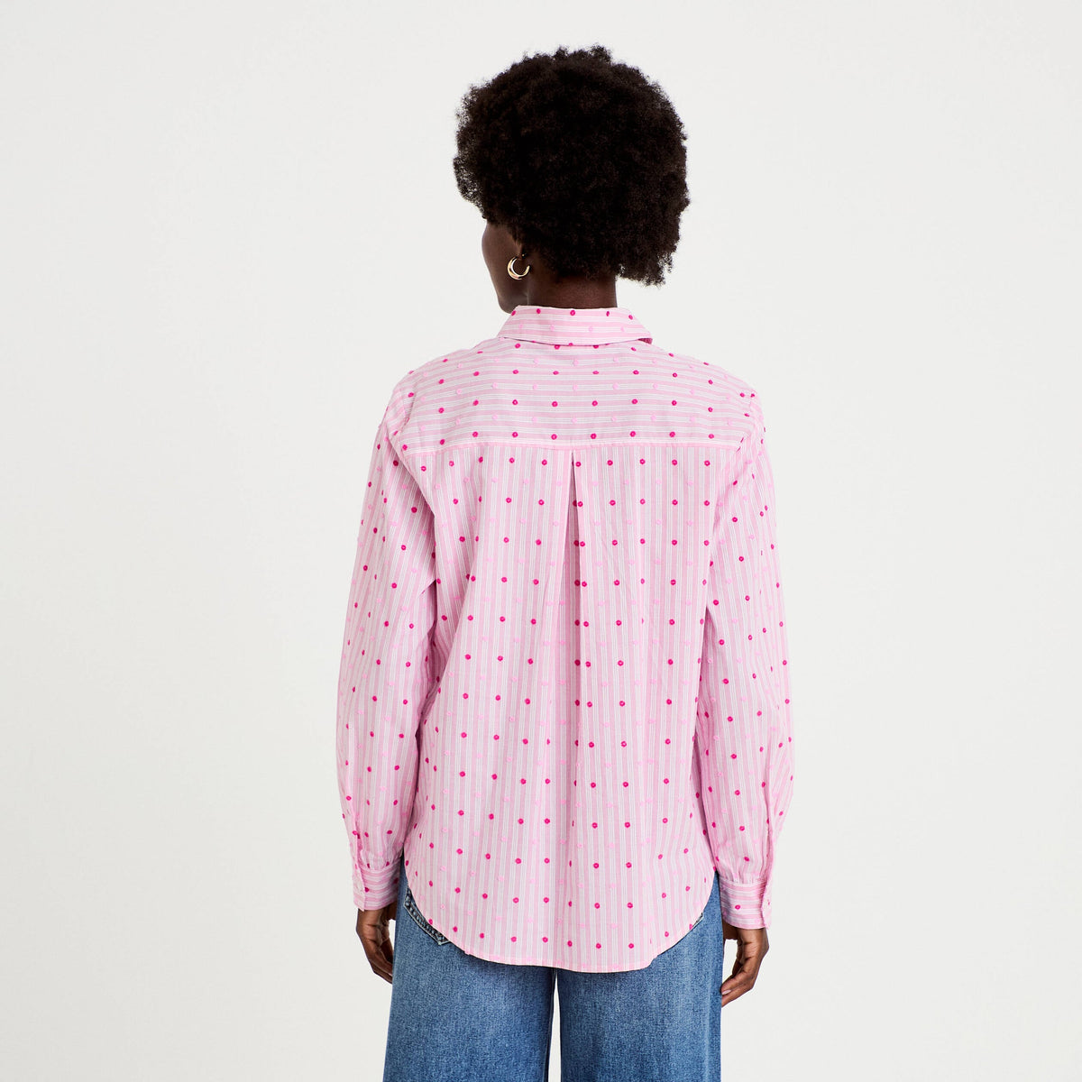 Relaxed Long Sleeve Shirt in Pink, view 2