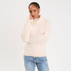 Turtleneck Sweater in Ecru, view 1