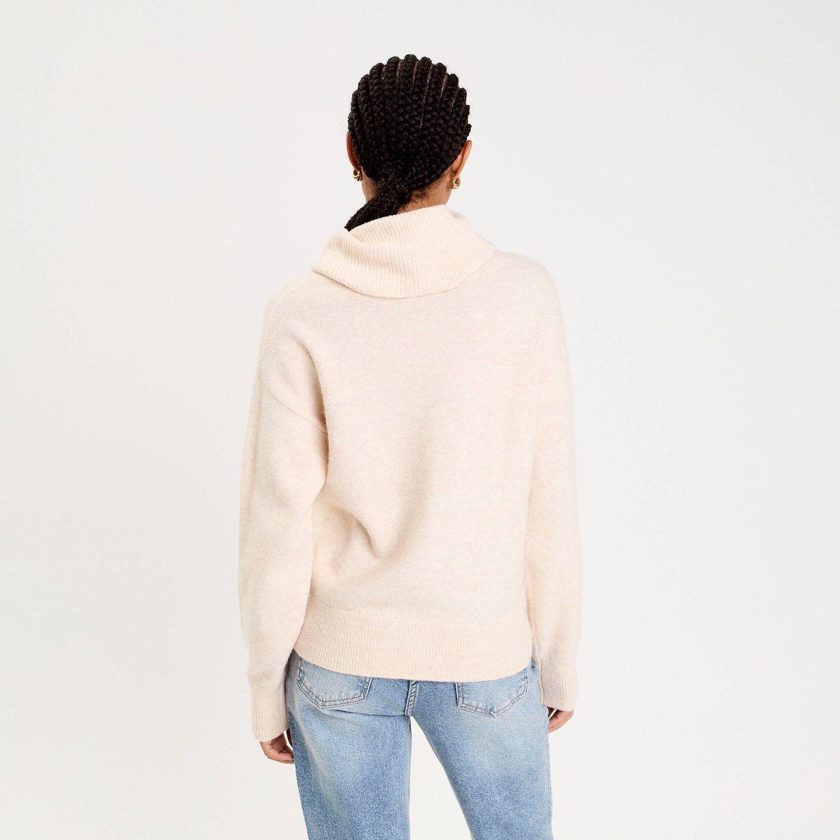Turtleneck Sweater in Ecru, view 2