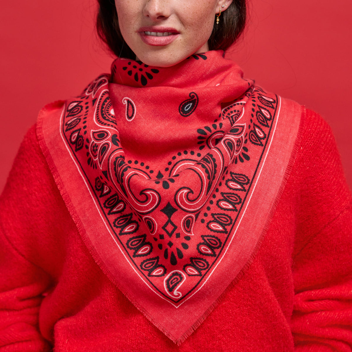 Lightweight Scarf in Red, view 1