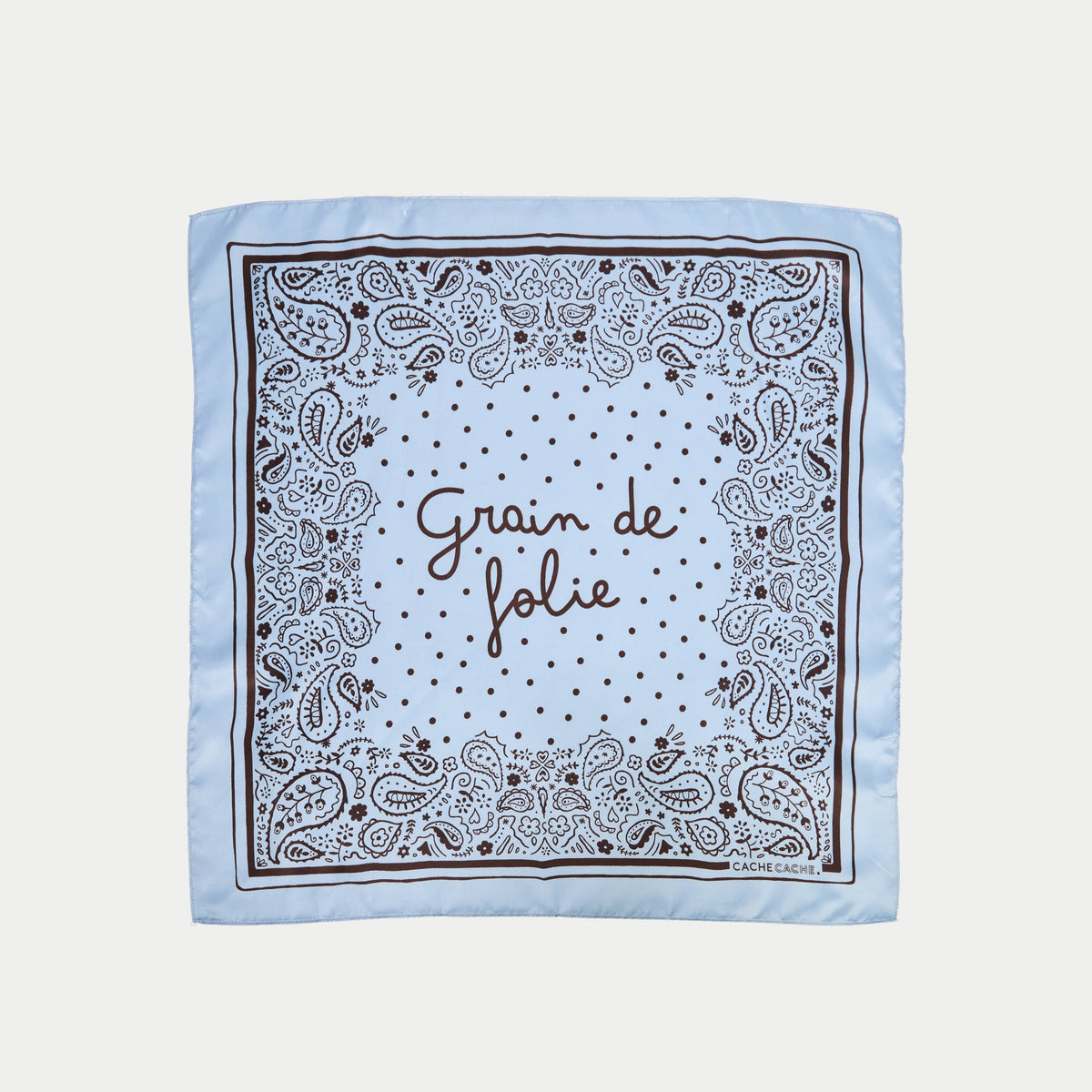 Silky Satin Scarf in Sky Blue, view 2