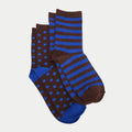 Socks, Pack of 2 Pairs in Electric Blue, view 1