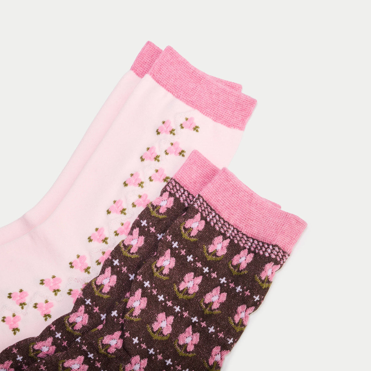Socks, Pack of 2 Pairs in Dark Brown, view 2