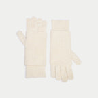 Two-in-One Gloves in Ivory, view 1
