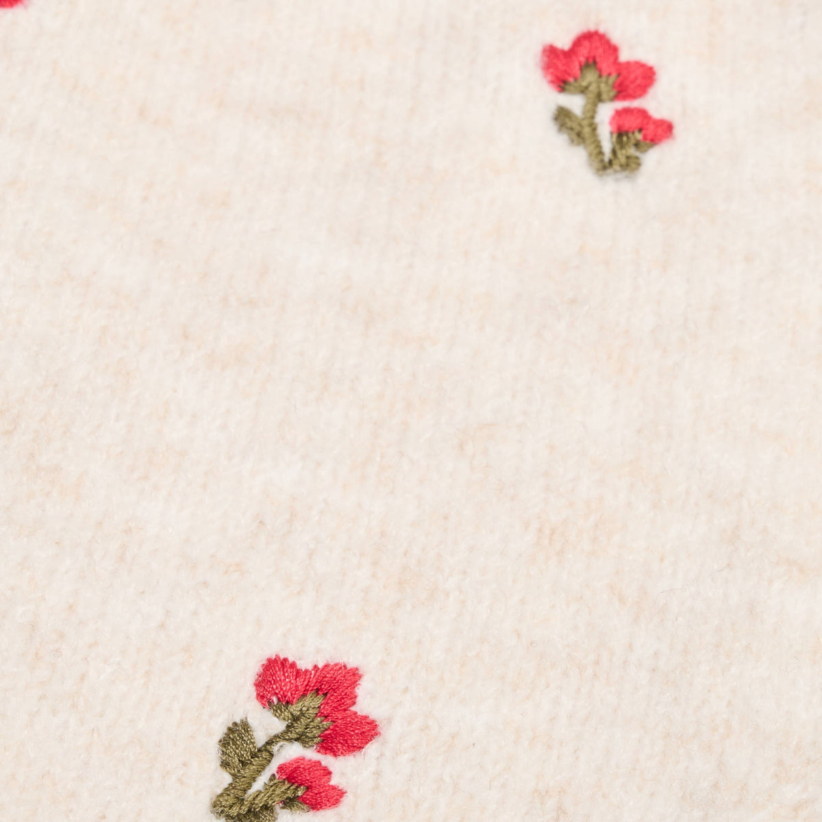 Embroidered Scarf in Ecru, view 2