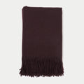Heathered Scarf with Fringe in Dark Brown, view 1