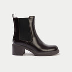 Block Heel Ankle Boots in Brown, view 1