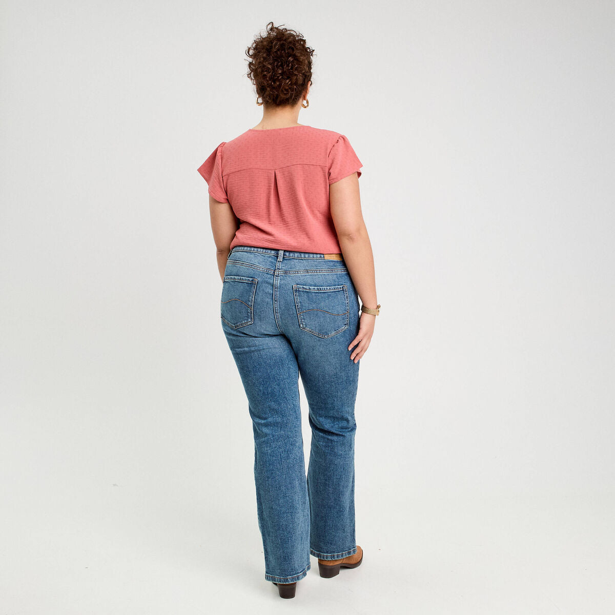 Jeans flare denim double stone femme