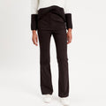 Pantalon bootcut à pont noir femme