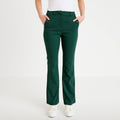 Pantalon bootcut à pont vert foncé femme