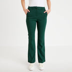 Pantalon bootcut à pont vert foncé femme