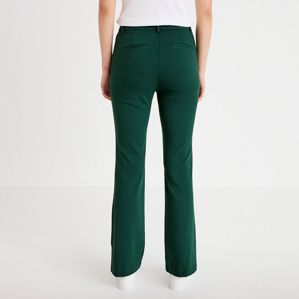 Pantalon bootcut à pont vert foncé femme