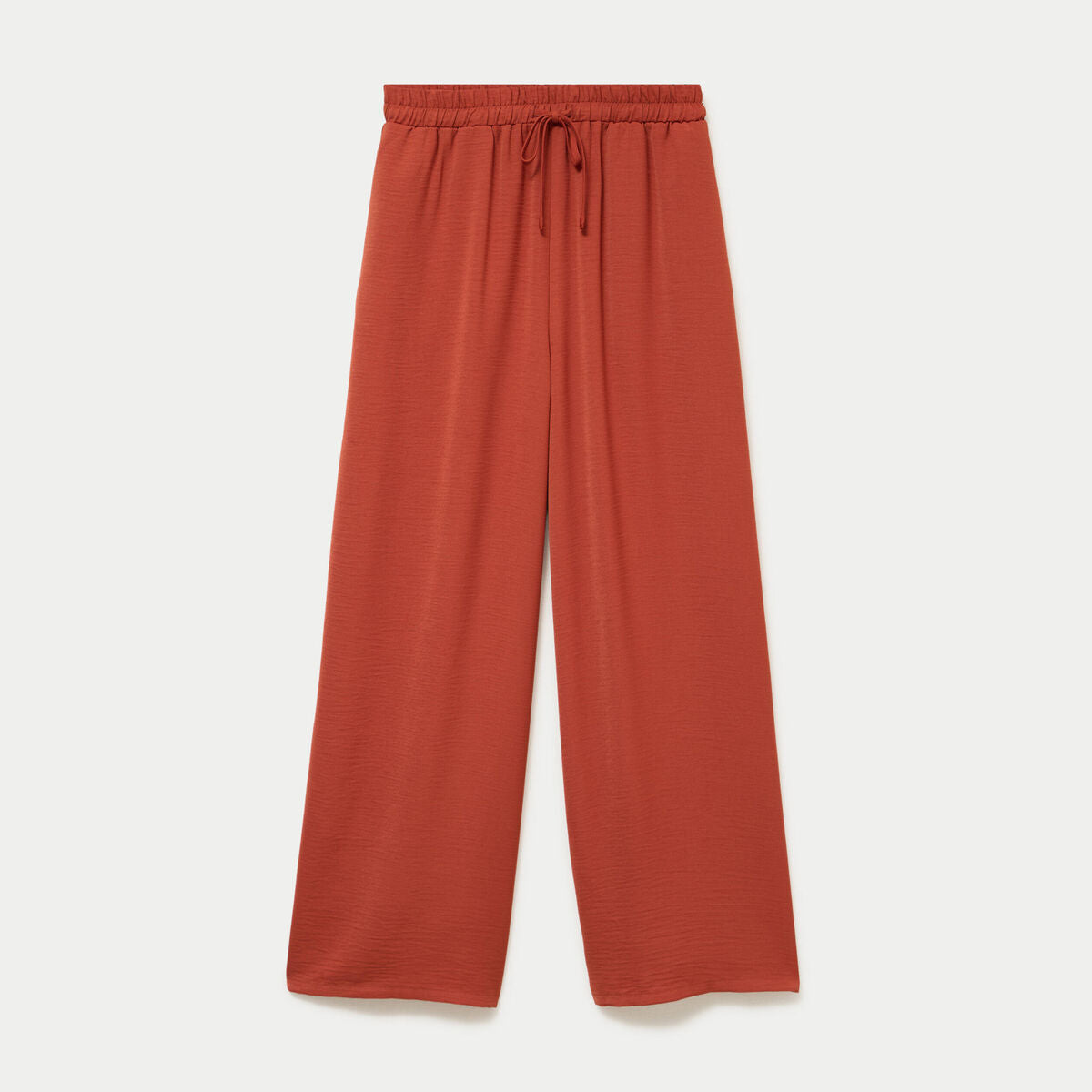 Pantalon large fluide orange foncé femme