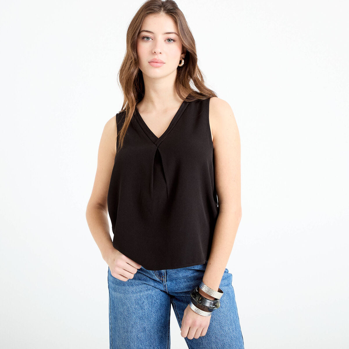 Débardeur sans manches noir femme