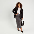 Veste blazer cintrée noir femme