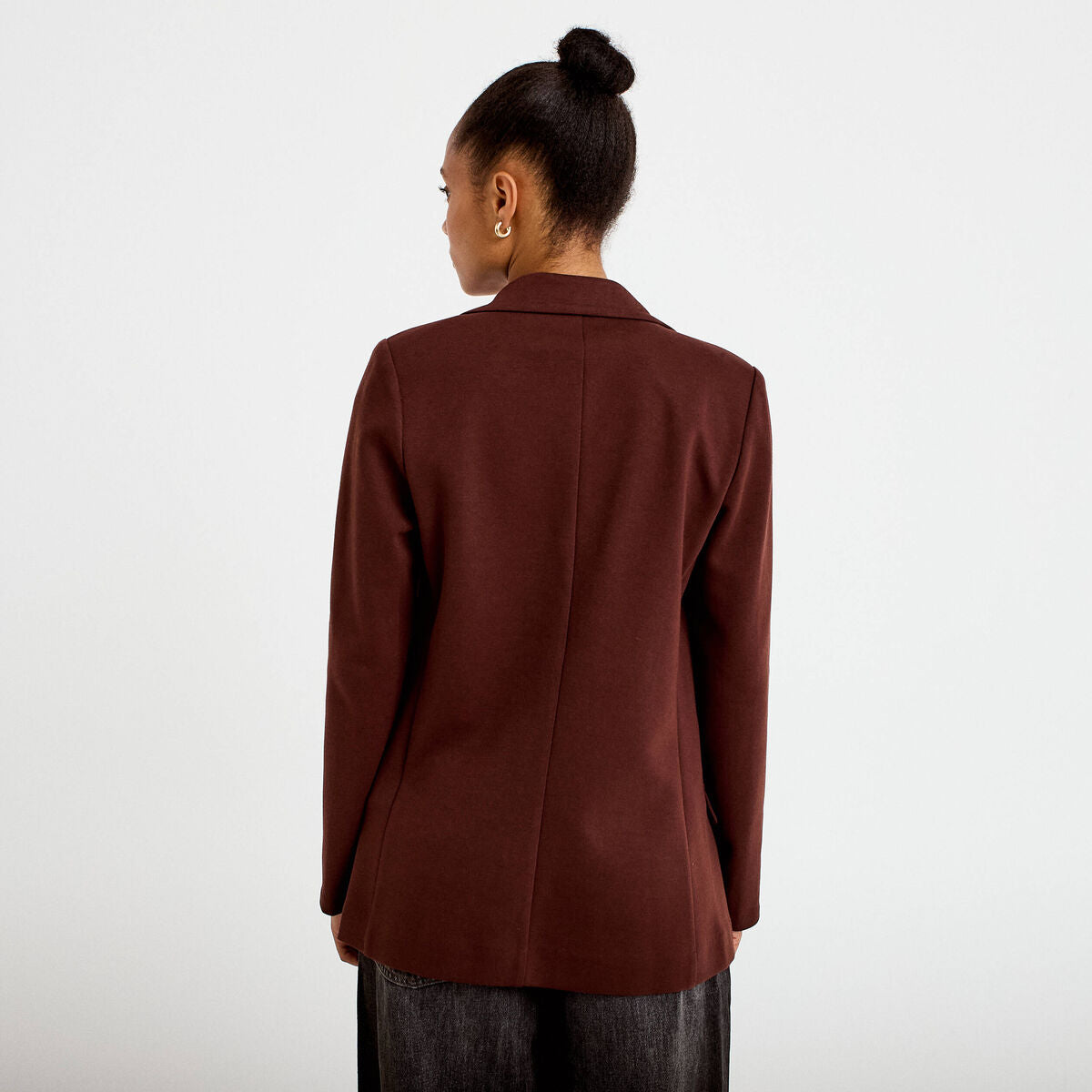Veste blazer cintrée marron femme