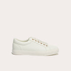 Baskets à lacets blanc femme