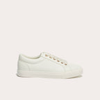 Baskets à lacets blanc femme